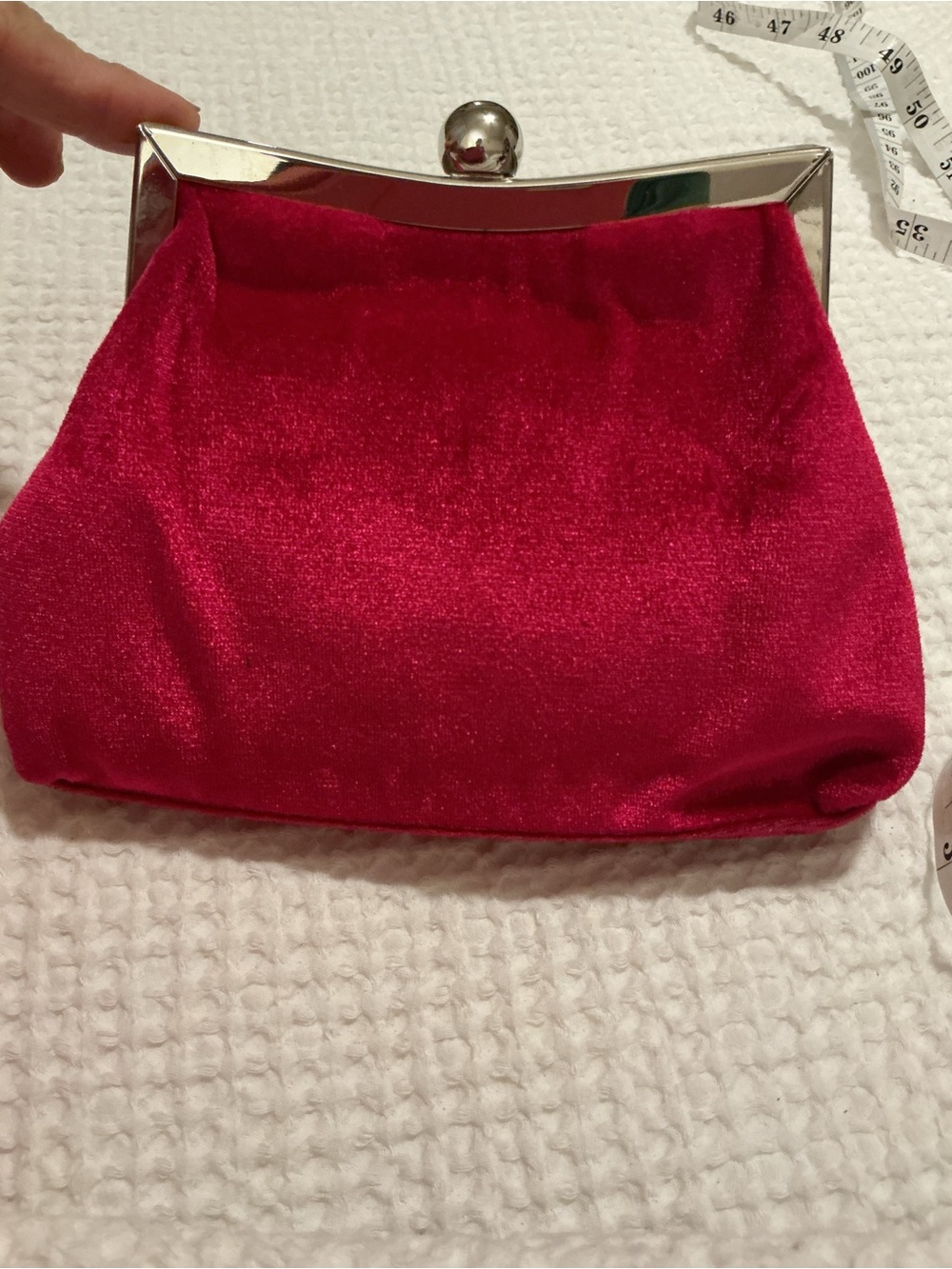 Vintage Liz Claiborne Pink Satin Kiss-Lock Wristlet Clutch